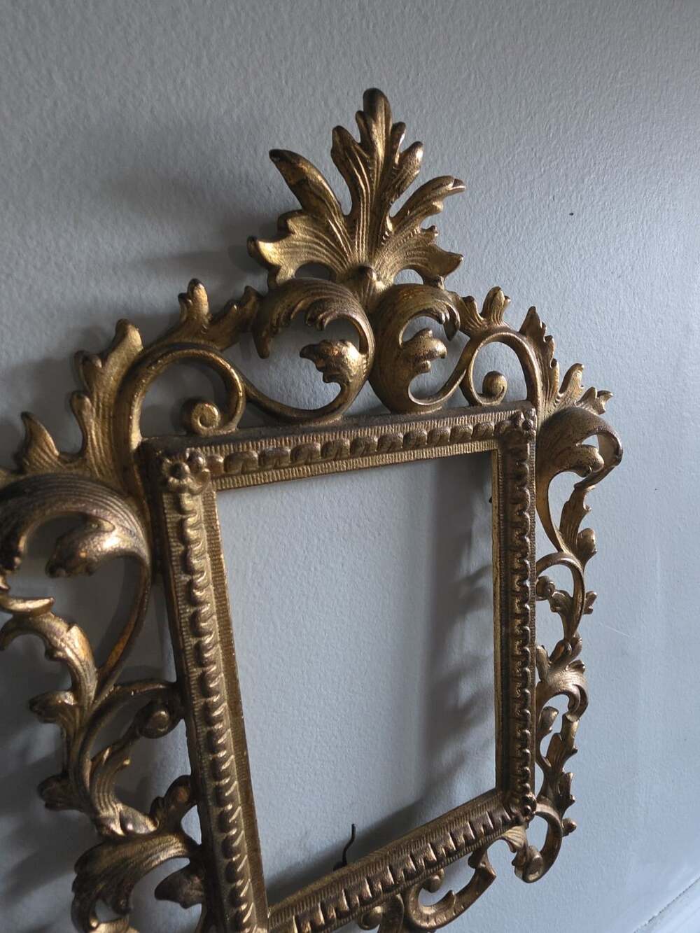 Antique Rococo Style Brass Picture Frame - , - Picture 2 of 10